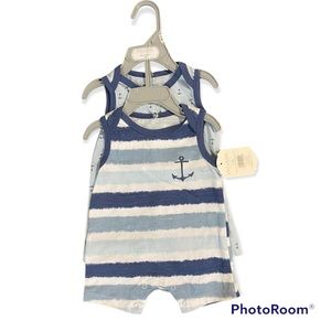 New! 2pk rompers Kyle & Deena 3-6mth